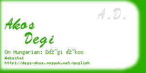 akos degi business card